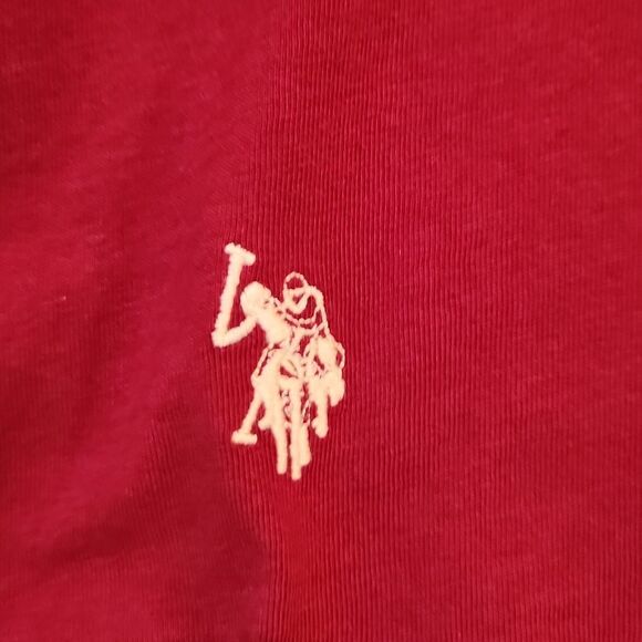 New with tag, U.S.POLO ASSN. men's XL maroon and navy long sleeve shirt - Picture 2 of 7